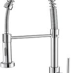 Siena Kitchen Sink Mixer Tap, Spring Kitchen Faucet with Single Handle Lever Kitchen Tap (Chrome)